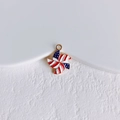 Macro detail of alloy windmill pendant with American flag pattern for DIY jewelry - Flag Element Windmill Shape (6#)