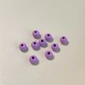 Detalle de diez cuentas redondas moradas de aleación para creación de joyas DIY - 12#