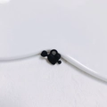 Pendentif cœur noir mat en résine avec anneau pour création de bijoux faits à la main - Style de Cœur Noir (18#)