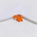 Pendentif en alliage orange en forme de cœur avec détail en relief et finition mate - Style de Cœur Orange (23#)