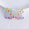 Close-up of colorful polka dot pattern on acrylic cat-shaped charms for DIY jewelry making - Colorful Polka Dot Cat (7)