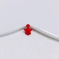 Pendentif étoile rouge mat en alliage à deux anneaux pour création de bijoux DIY - Style d'Étoile Rouge (36#)