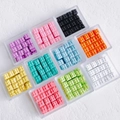 Colorful cube block beads for DIY necklaces in 10 vibrant macaron colors with holes - Mixed