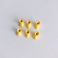 Detailed view of yellow macaron boot-shaped charms with drill holes for DIY crafts - Yellow(1)