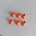 Set of six orange macaron color boot charms for DIY jewelry and phone chain making - Orange(4)