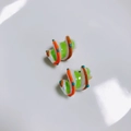 Handbeschilderde spiraalvormige acryl kralen met regenboogstrepen voor DIY-sieraden maken - Veelkleurige Gemengde Versieringen (22# Acryl)