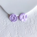 Lavender purple flower alloy button charms with unique radial textures for DIY jewelry - Light Purple Button (21# Medium)