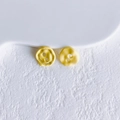 Lemon yellow flower-shaped metal button charms for DIY jewelry and necklaces - Bright Yellow Button (27# Small)
