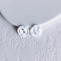 Minimalist white irregular resin buttons with textured and smooth finishes for DIY - White Button (25# Small)