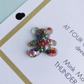 Colorful resin bear DIY accessory with glitter stone filling for phone cases - Multicolor Metal Sequin Transparent Bear(8#)