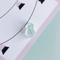 DIY minimalist light green infinity sign candy color hair tie accessory for summer - Green
