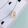 DIY acrylic hair accessory in candy yellow music note shape for jewelry making - Orange