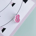 DIY pink music note resin accessory with transparent candy color for jewelry making - Rose Pink
