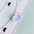 Detail van blauwe acryl konijn kralen met roze oren voor DIY haaraccessoires en knutselen - 4# Lichtblauw