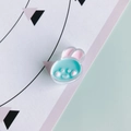 Macro-opname van schattige lichtblauwe acryl konijntjes met roze oren voor DIY-werk - 5#(Meerblauw)
