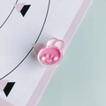 Macro-opname van roze acryl kralen in konijnenvorm voor DIY sieraden met glanzend effect - 6#(Roze)