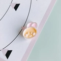 Detail van schattig geel konijnenaccessoire van hars voor DIY-haarelastiekjes en knutselen - 8#(Helder Geel)