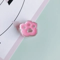Accesorio para el pelo con forma de pata de gato rosa en resina transparente - Rosa intenso