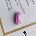 Vue détaillée de la perle tube courbée en acrylique marbré violet pour bijoux DIY - Violet Marbré(4#)