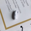 Détail de perle tube courbé en acrylique marbré pour la création de bijoux DIY - Marbre Gris Blanc (11#)