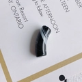 Détail de perles en acrylique courbées avec motif marbre noir et blanc pour bijoux DIY - Noir-Blanc Marbré(13#)