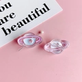 Tweedelige set DIY haaraccessoires van acryl, pastelblauw en paars Saturnus-ontwerp - Blauw Paarse Planeet (KP4968)