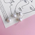 DIY colorful smiling cloud beads set with silver pin for jewelry making accessories - Blue Smile Cloud (3#)