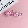 Roze en paarse hars Saturnus bedeltjes met parel voor DIY haaraccessoires set - Roze Paarse Planeet (KP4968)