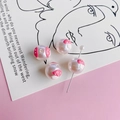 DIY pearl-style round beads featuring cute red mushroom patterns for handmade jewelry making - Red Mushroom Pattern (9#)