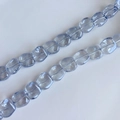 Macro shot of translucent light purple irregular square glass beads for DIY jewelry - Aurora Light Purple (4#) / Approx 60 Beads/Strand