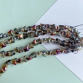 Macro detail of iridescent butterfly glass beads with rainbow AB coating for jewelry DIY - Iridescent Purple (5#)