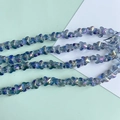 Macro shot of iridescent glass butterfly beads for DIY jewelry with metallic luster - Iridescent Green Yellow (12#)