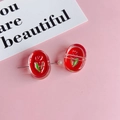 DIY hars accessoires set met rood tulpenreliëf en witte parel metalen pin voor haar - Echt Rode Tulp (KP4968)