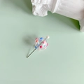 Macro detail of hollow glass bead with colorful dots and pearl for DIY jewelry making - Multicolor 3D Dots (5#-14mm)