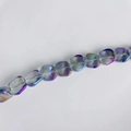 Irregular square aurora AB glass beads with metallic luster for DIY jewelry making - Aurora AB Blue-Purple (19#) / Approx 60 Beads/Strand
