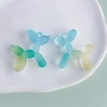 Frosted acrylic balloon dog charms with blue and mint green dual-color gradient - Blue Yellow Gradient (2#)