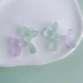 Frosted resin balloon dog charm with gradient mint green and lavender purple dual-tone finish - Purple Green Gradient (5#)