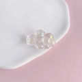 Detail of translucent iridescent acrylic chubby cloud charm with colorful rainbow luster - Style 1
