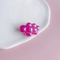Close-up of rose pink iridescent bubble grape charms for DIY keychains and jewelry - 12#