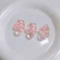 Iridescent pink bubble-shaped acrylic beads with 3D rounded sphere design for DIY crafts - 4#