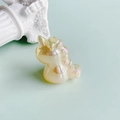 Close-up of iridescent unicorn bead with pearlescent finish for DIY jewelry crafts - Iridescent Light Purple Style (1#)
