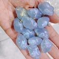 DIY light blue pearlescent resin cloud pendants with golden metal rings for jewelry making - Blue Purple Polarized Cloud (6#)