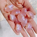 Pearlescent pink cloud charms with gold loops for DIY jewelry and phone chains - Pearl Pink Cloud (7#)