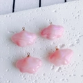 Pendentifs nuages roses marbrés avec paillettes pour bijoux DIY et porte-clés - Nuage Marbre Rose Aurore (8#)