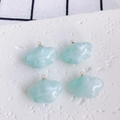 Lot de 4 pendentifs nuages nacrés vert menthe avec anneaux dorés pour bijoux DIY - Nuage Vert Menthe Perlé (9#)