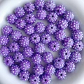 Perles boules en résine à strass violets pour la création de bijoux et porte-clés - 14mm / 3#