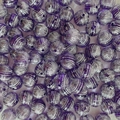 Lila 16mm Acrylperlen mit Silberstreifen für DIY Schmuckherstellung Zubehör - Dunkelviolette Silberne Gestreifte Kugelperle (A57#)