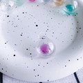 Iridescent glass bubble charms with purple core and built-in loop for DIY jewelry making - 4# Purple