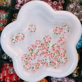 Hand-painted hollow glass beads with colorful polka dots for DIY jewelry making - Pink Green Orange Dots (26#-14mm)