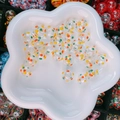 DIY jewelry beads in hollow glass with colorful hand-painted orange and green dots - Transparent Orange Green Yellow (27#-14mm)